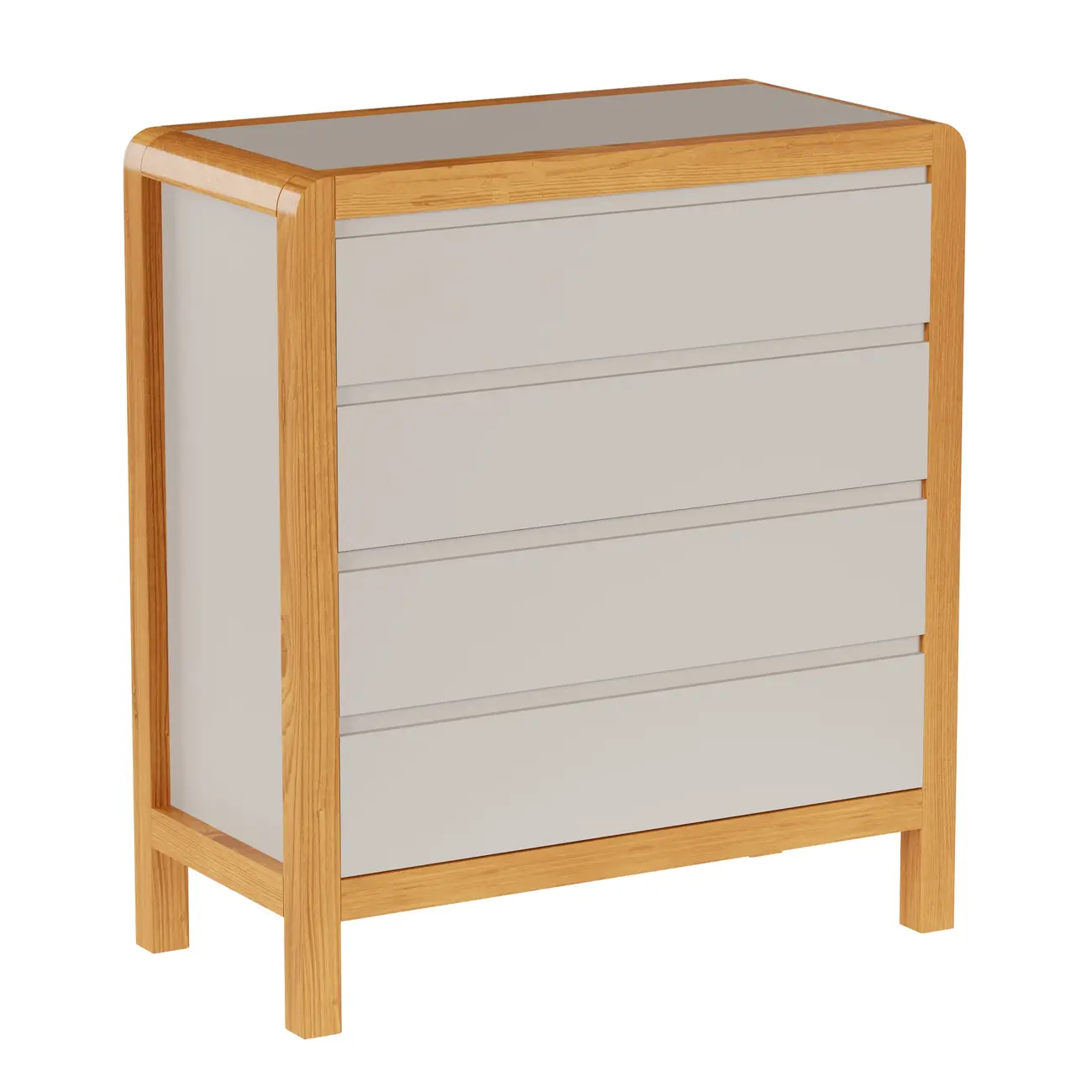 CÔMODA 4 GAVETAS 90 CM X 45 CM KANT - CAMELO/AMÊNDOA - Foto 20