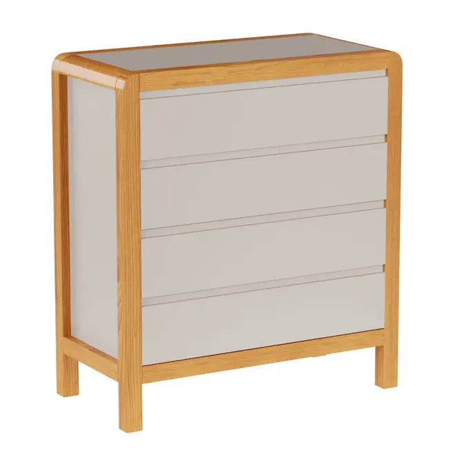 CÔMODA 4 GAVETAS 90 CM X 45 CM KANT - CAMELO/AMÊNDOA - Foto 20