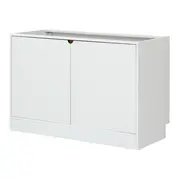 ARMÁRIO DE COZINHA INFERIOR 1,20 M 2 PORTAS POAH - BRANCO/NOZES - Foto 2