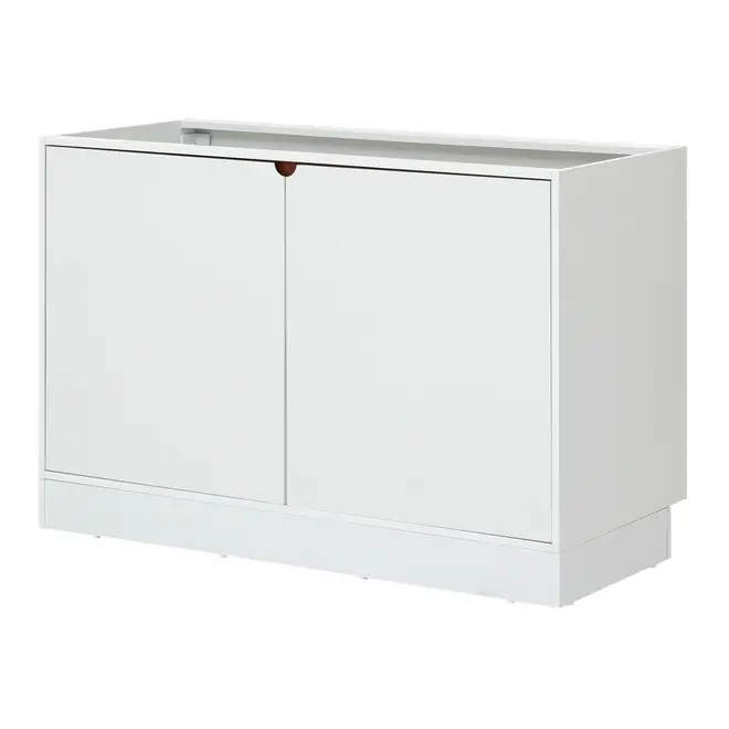 ARMÁRIO DE COZINHA INFERIOR 1,20 M 2 PORTAS POAH - BRANCO/NOZES - Foto 2