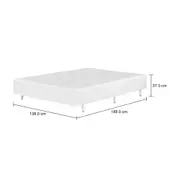 BASE PARA CAMA BOX CASAL 1,38 M X 1,88 M MAX - BRANCO - Foto 5