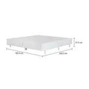 BASE PARA CAMA BOX KING 1,93 M X 2,03 M MAX - BRANCO - Foto 5