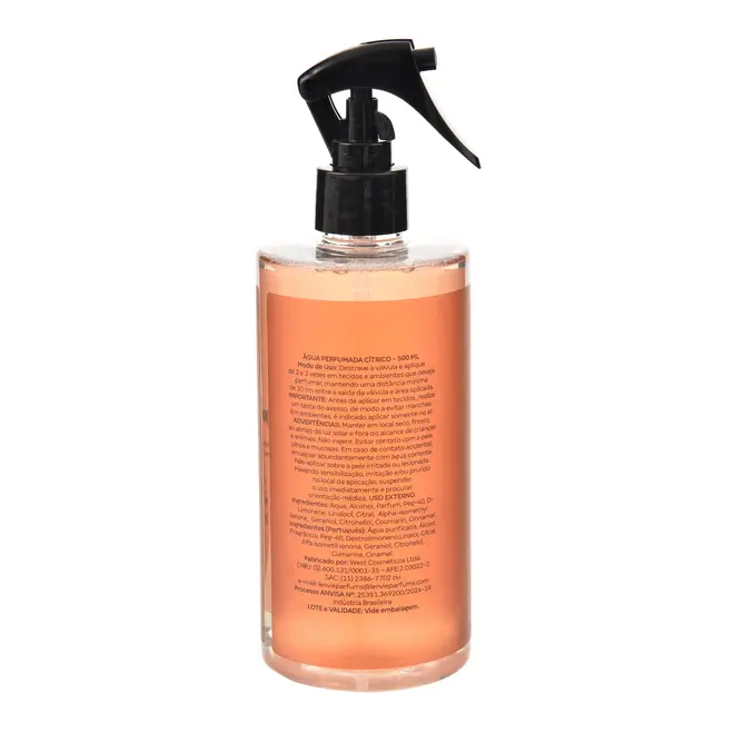 ÁGUA PERFUMADA CÍTRICO 500 ML ESSENCIALS - TERRACOTA/PRETO - Foto 4