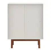 BUFFET 2 PORTAS 80 CM X 40 CM POINT - BRANCO/NOZES - Foto 8