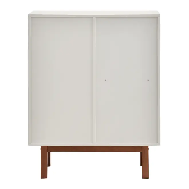 BUFFET 2 PORTAS 80 CM X 40 CM POINT - BRANCO/NOZES - Foto 8