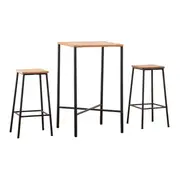 MESA ALTA COM 2 BANCOS FABRIC - PRETO/EUCALIPTO - Foto 1
