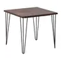 MESA DE JANTAR MESA 80 CM X 80 CM ZAHARA - PRETO/NOZES RÚSTICO - Foto 31