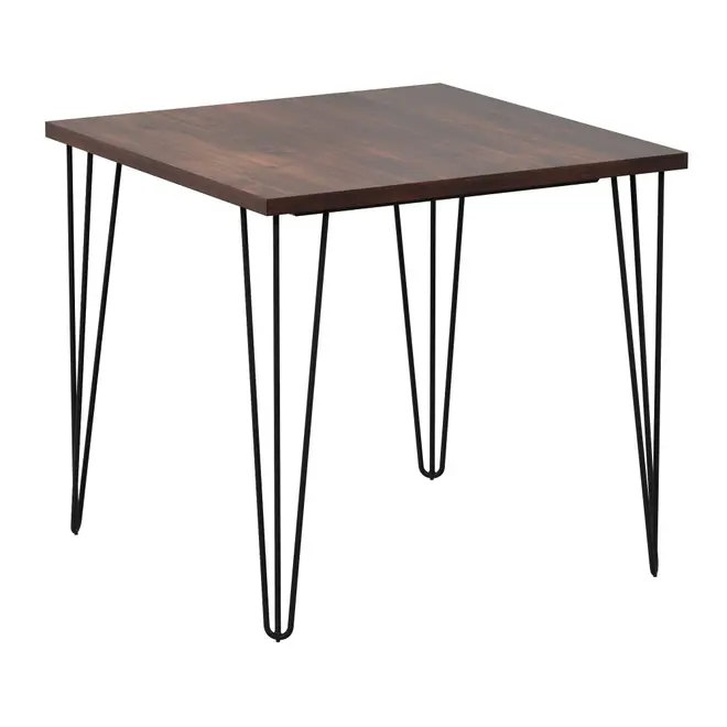 MESA DE JANTAR MESA 80 CM X 80 CM ZAHARA - PRETO/NOZES RÚSTICO - Foto 31