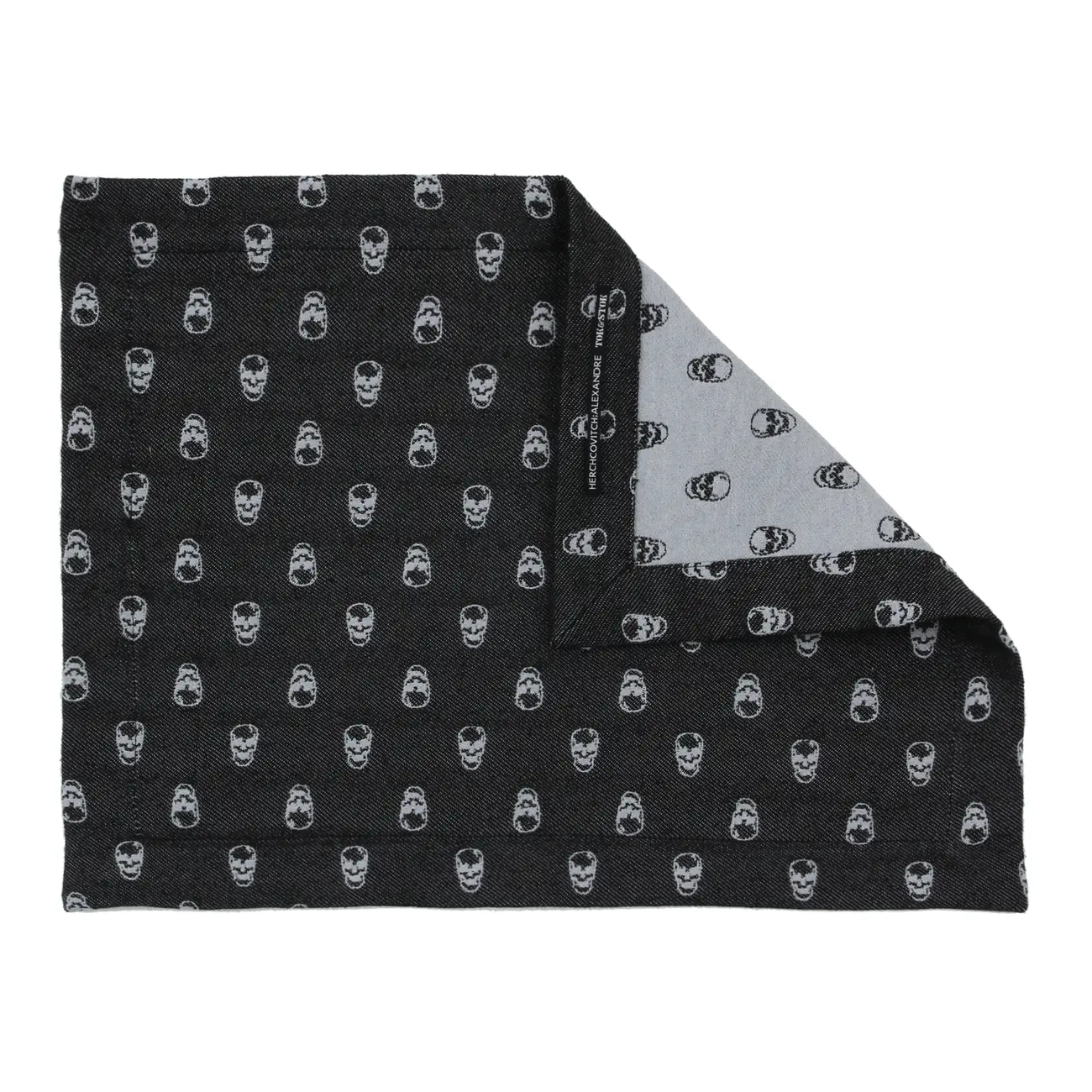 LUGAR AMERICANO 45 CM X 35 CM CAVEIRA - PRETO/BRANCO - Foto 2