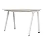 MESA 1,20 M X 60 CM COM CAIXA PARA CONECTIVIDADE ALETA - BRANCO/OAK TAMMI - Foto 2
