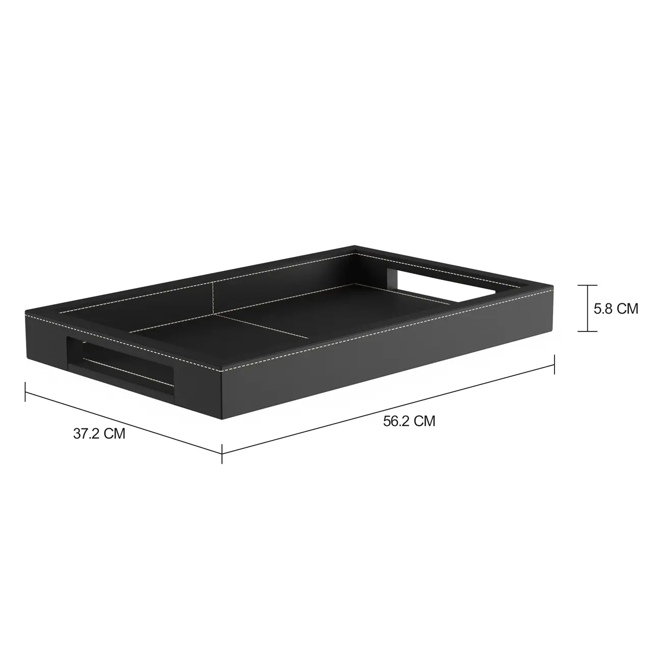 BANDEJA 56 CM X 37 CM CHAT - PRETO - Foto 2