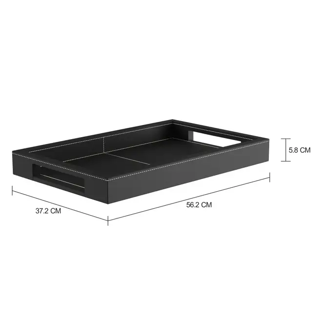 BANDEJA 56 CM X 37 CM CHAT - PRETO - Foto 2