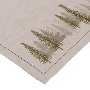 CAMINHO DE MESA 47 CM X 1,50 M VILAREJO NOEL - NATURAL/CIPRESTE - Foto 4