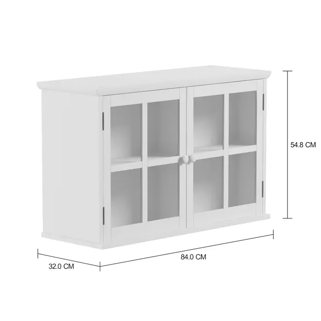 NICHO 2 PORTAS 54 CM X 84 CM X 32 CM ESTÂNCIA - BRANCO/INCOLOR - Foto 4