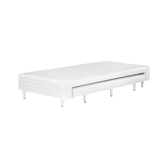 BASE PARA CAMA BOX SOLTEIRO 98 CM X 1,98 M COM CAMA INFERIOR MAX - BRANCO - Foto 1