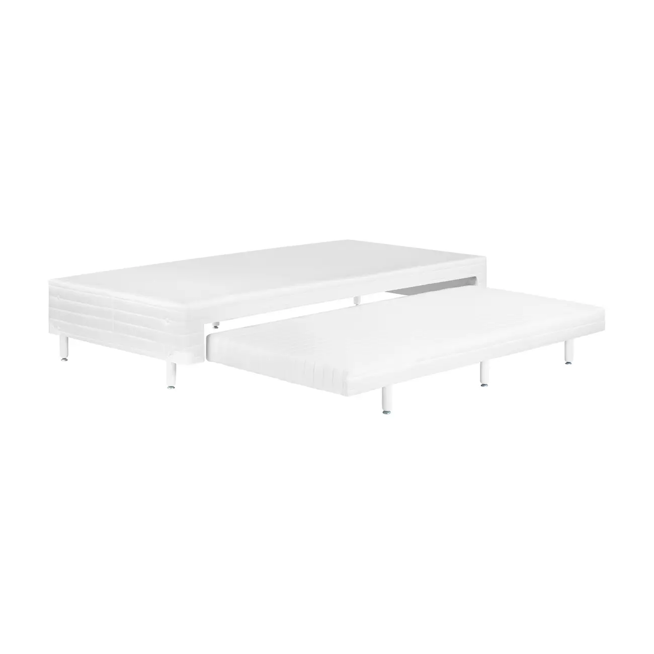 BASE PARA CAMA BOX SOLTEIRO 98 CM X 1,98 M COM CAMA INFERIOR MAX - BRANCO - Foto 2