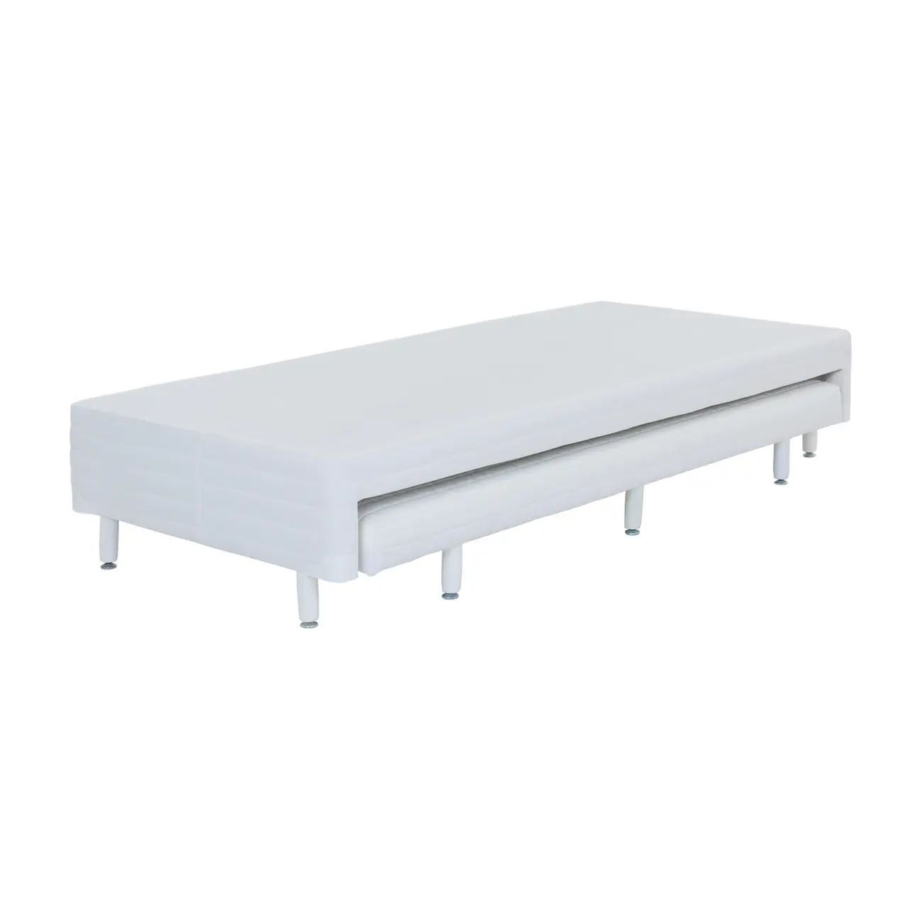 BASE PARA CAMA BOX SOLTEIRO 88 CM X 1,88 M COM CAMA INFERIOR MAX - BRANCO - Foto 1