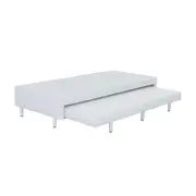 BASE PARA CAMA BOX SOLTEIRO 88 CM X 1,88 M COM CAMA INFERIOR MAX - BRANCO - Foto 4