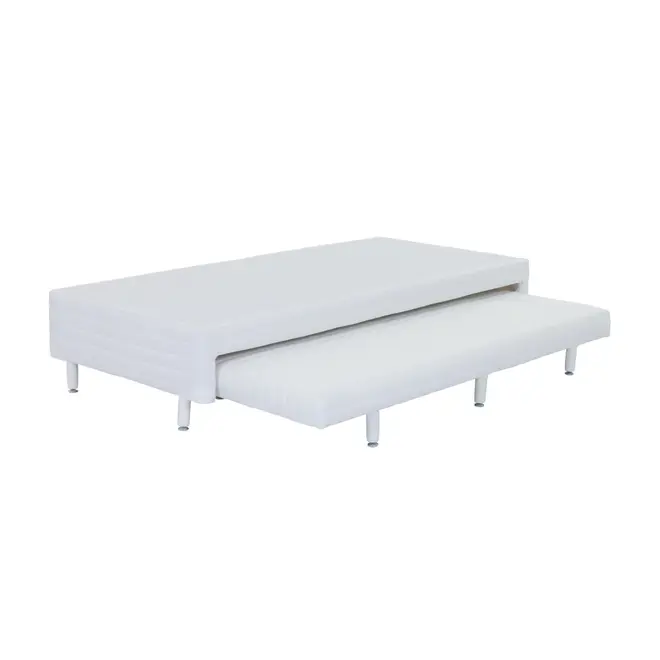BASE PARA CAMA BOX SOLTEIRO 88 CM X 1,88 M COM CAMA INFERIOR MAX - BRANCO - Foto 4