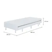 BASE PARA CAMA BOX SOLTEIRO 88 CM X 1,88 M COM CAMA INFERIOR MAX - BRANCO - Foto 6