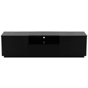 RACK 2 PORTAS/1 GAVETA 1,80 M X 40 CM ROOM - PRETO - Foto 4