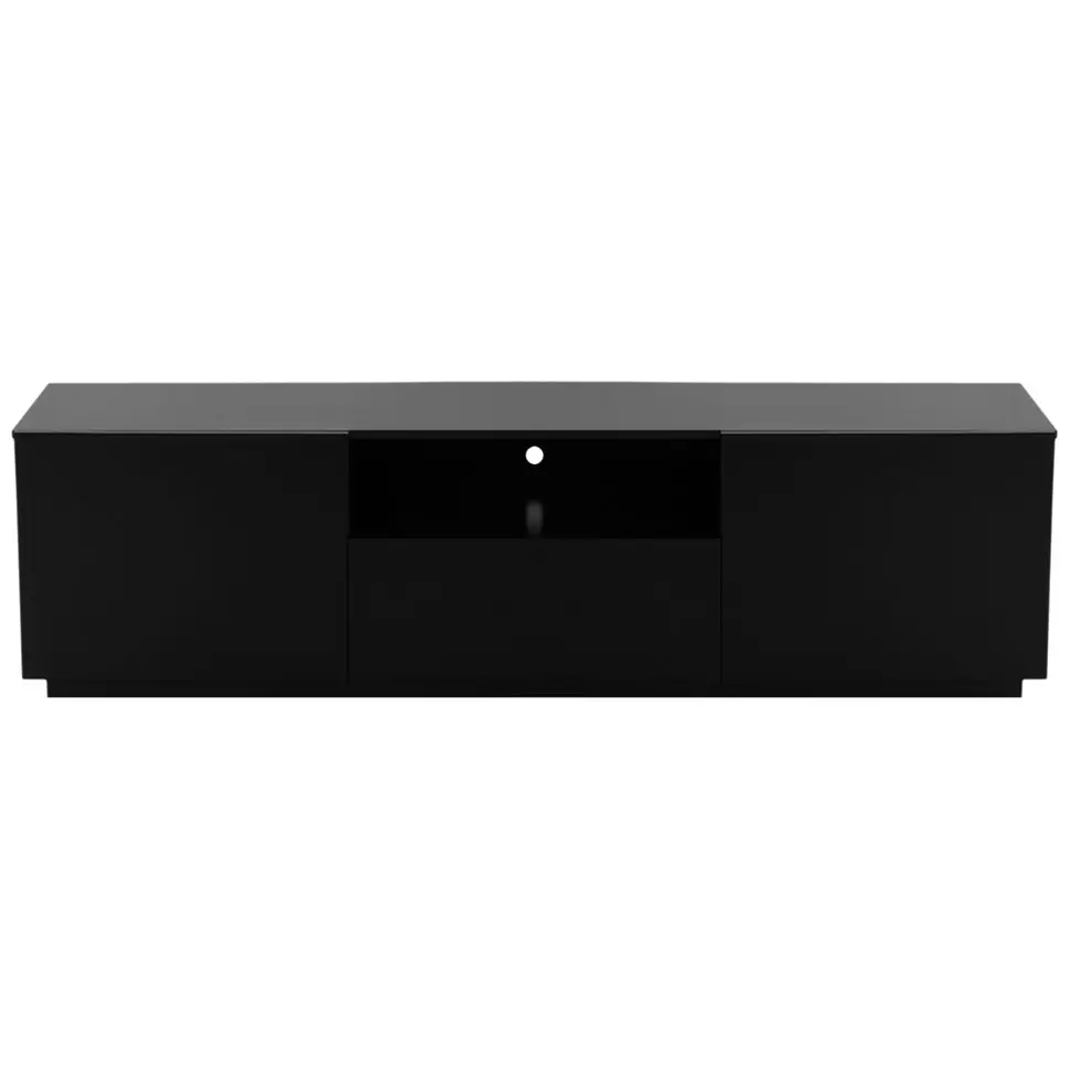 RACK 2 PORTAS/1 GAVETA 1,80 M X 40 CM ROOM - PRETO - Foto 4