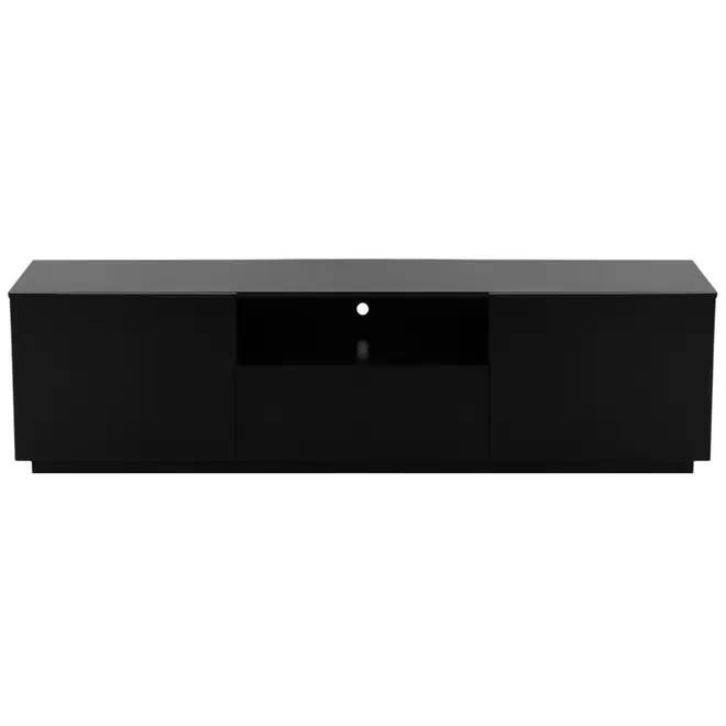 RACK 2 PORTAS/1 GAVETA 1,80 M X 40 CM ROOM - PRETO - Foto 4