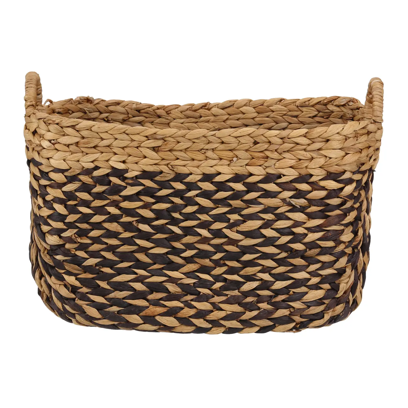 CESTO 29 CM X 45 CM X 35 CM AGUAPÉ - FIBRA NATURAL/PRETO - Foto 2