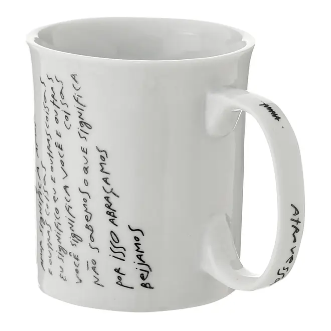 CANECA 350 ML LIVRO EM LOUÇAS - BRANCO/PRETO - Foto 7