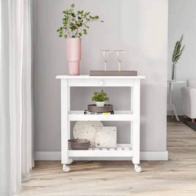 CARRINHO 1 GAVETA 73 CM X 42 CM MEET COMPAC - BRANCO/BRANCO - Foto 5