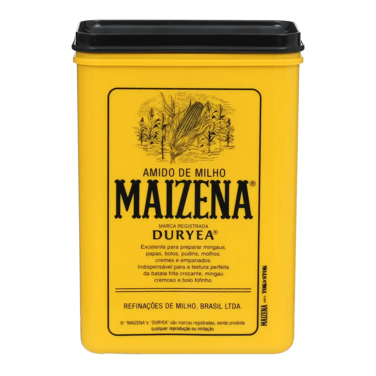 POTE HERMÉTICO 1,2 L MAIZENA - AMARELO/PRETO - Foto 1