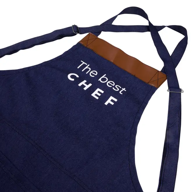 AVENTAL THE BEST CHEF - JEANS AZUL/MARROM - Foto 11