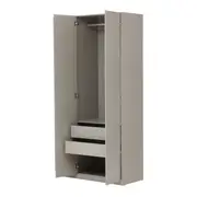 GUARDA-ROUPA 3 PORTAS 2 GAVETAS LIVE - FLANDRES - Foto 4