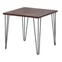 MESA DE JANTAR MESA 80 CM X 80 CM ZAHARA - PRETO/NOZES RÚSTICO - Foto 8