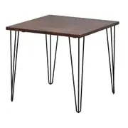 MESA DE JANTAR MESA 80 CM X 80 CM ZAHARA - PRETO/NOZES RÚSTICO - Foto 8