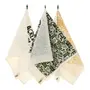 PANO DE PRATO CONJUNTO COM 3 PEÇAS SETE ERVAS AXÉ - OFF-WHITE/VERDE - Foto 1