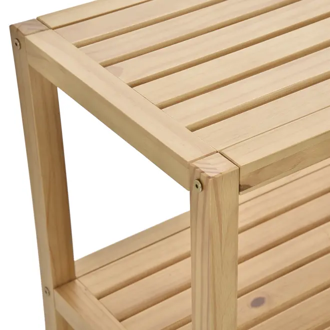 GABINETE PARA BANHEIRO COM 3 PRATELEIRAS 80 CM X 80 CM SPAZ - AMÊNDOA - Foto 5