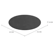 TAMPO DE MESA LATERAL PEDRA REDONDO 51 CM TULIPE - PRETO SÃO GABRIEL - Foto 4