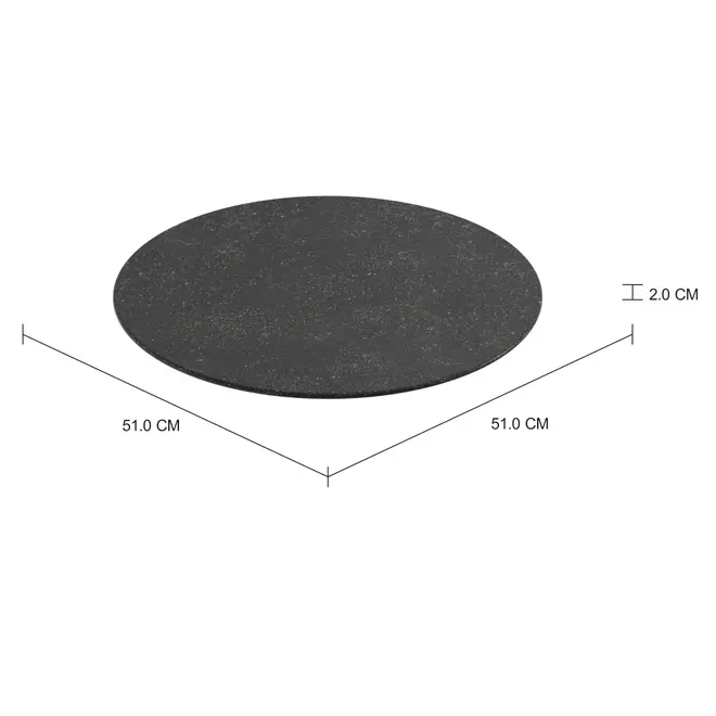 TAMPO DE MESA LATERAL PEDRA REDONDO 51 CM TULIPE - PRETO SÃO GABRIEL - Foto 4
