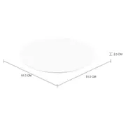 TAMPO DE MESA LATERAL PEDRA REDONDO 51 CM TULIPE - BRANCO ESPÍRITO SANTO - Foto 2