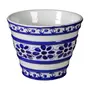 VASO 10 CM MONTE SIÃO - BRANCO/AZUL - Foto 1