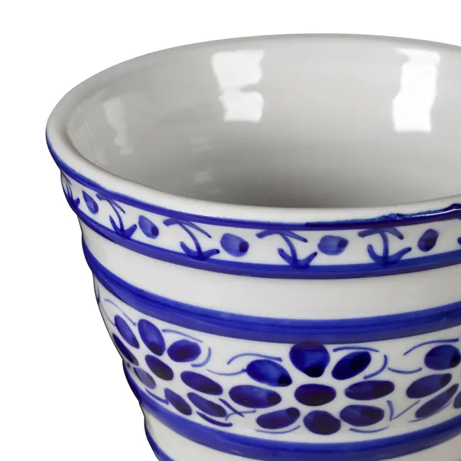 VASO 10 CM MONTE SIÃO - BRANCO/AZUL - Foto 2