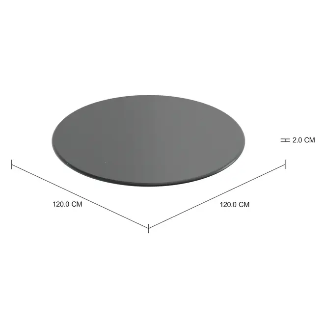 TAMPO DE MESA PEDRA REDONDO 1,20 M TULIPE - PRETO SÃO GABRIEL - Foto 2