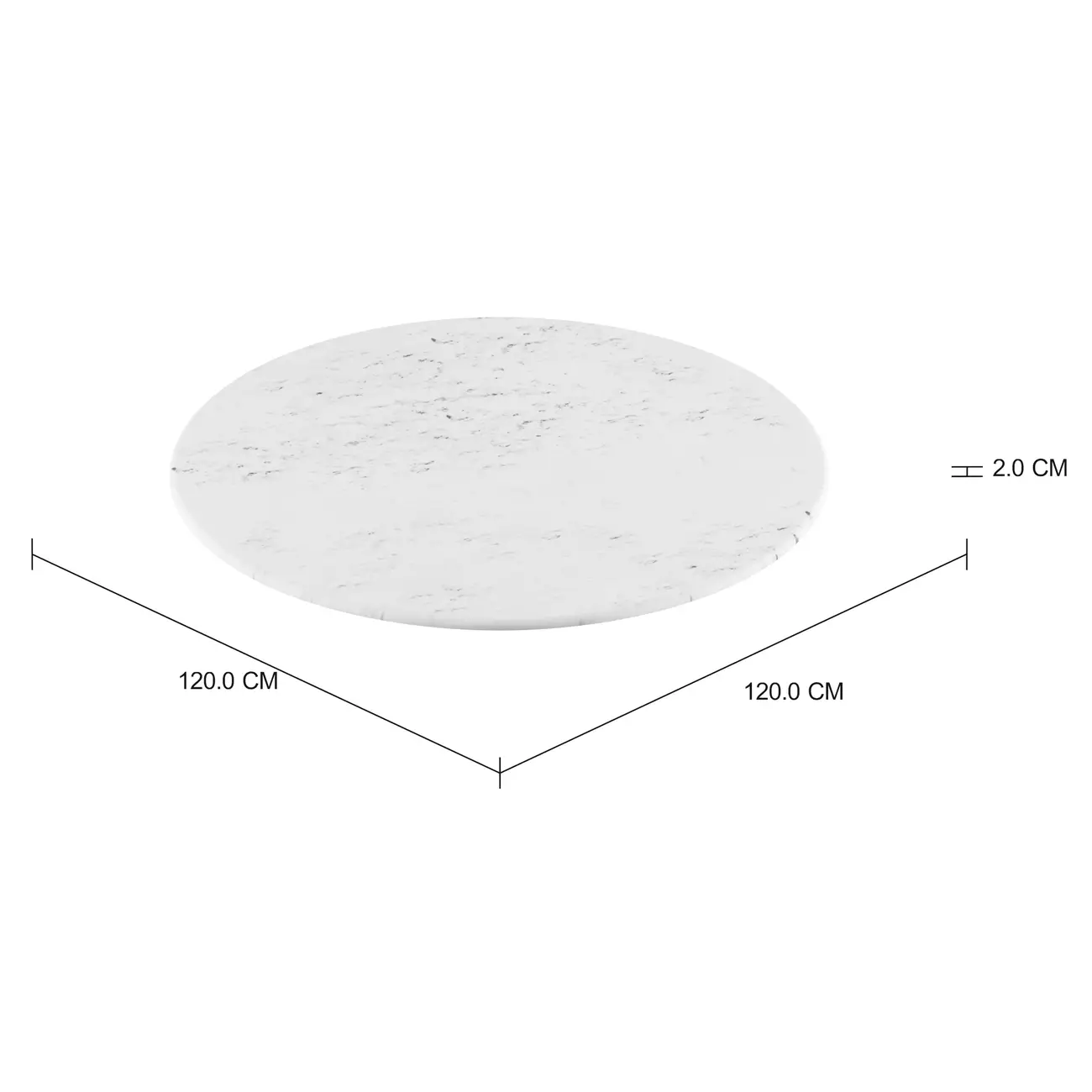 TAMPO DE MESA PEDRA REDONDO 1,20 M TULIPE - BRANCO ESPÍRITO SANTO - Foto 2