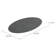 TAMPO DE MESA PEDRA OVAL 1,98 M X 1,22 M TULIPE - PRETO SÃO GABRIEL - Foto 2