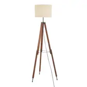 LUMINÁRIA DE CHÃO TRIPÉ C/CUP H CHEVRON - NATURAL/ZINCO - Foto 3