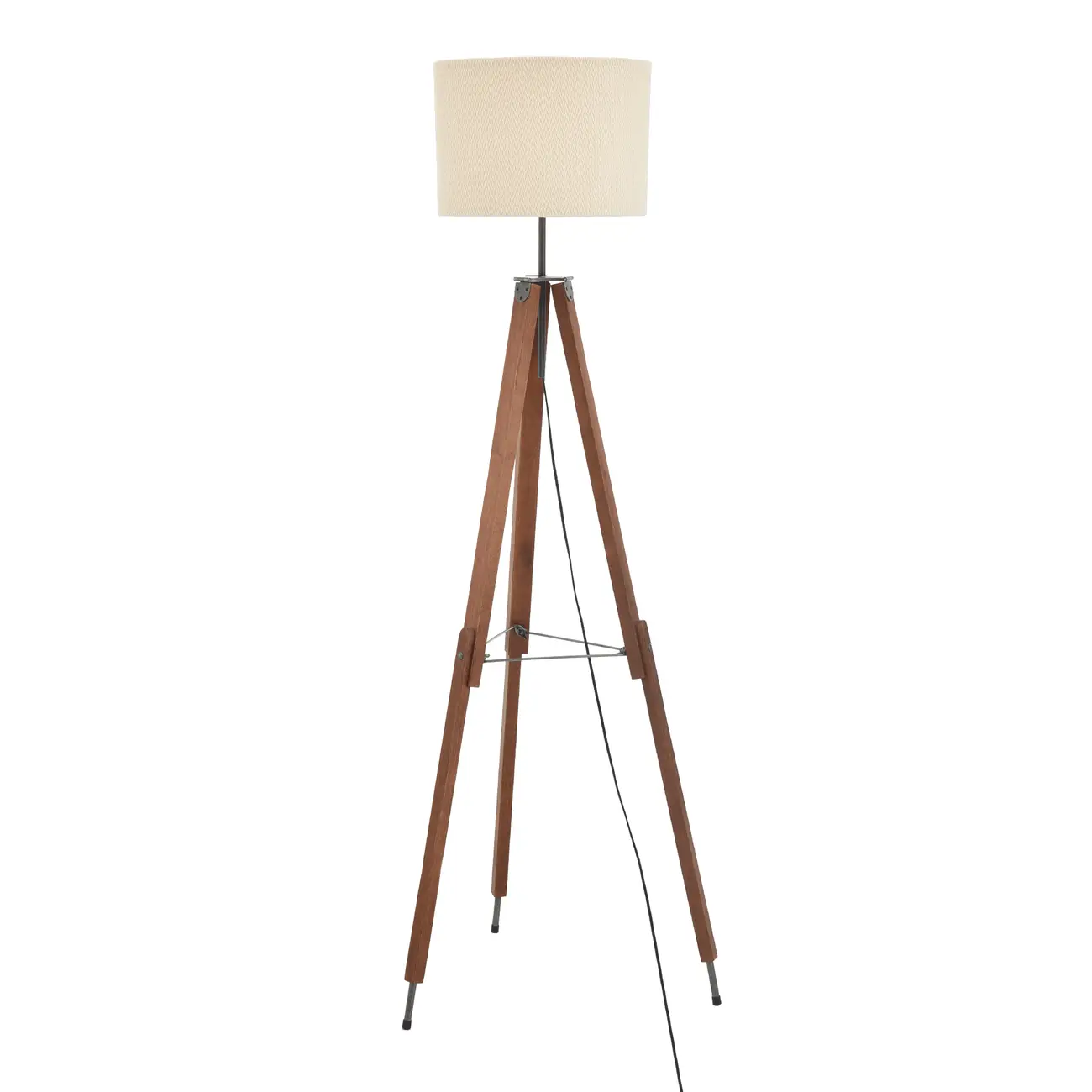 LUMINÁRIA DE CHÃO TRIPÉ C/CUP H CHEVRON - NATURAL/ZINCO - Foto 3