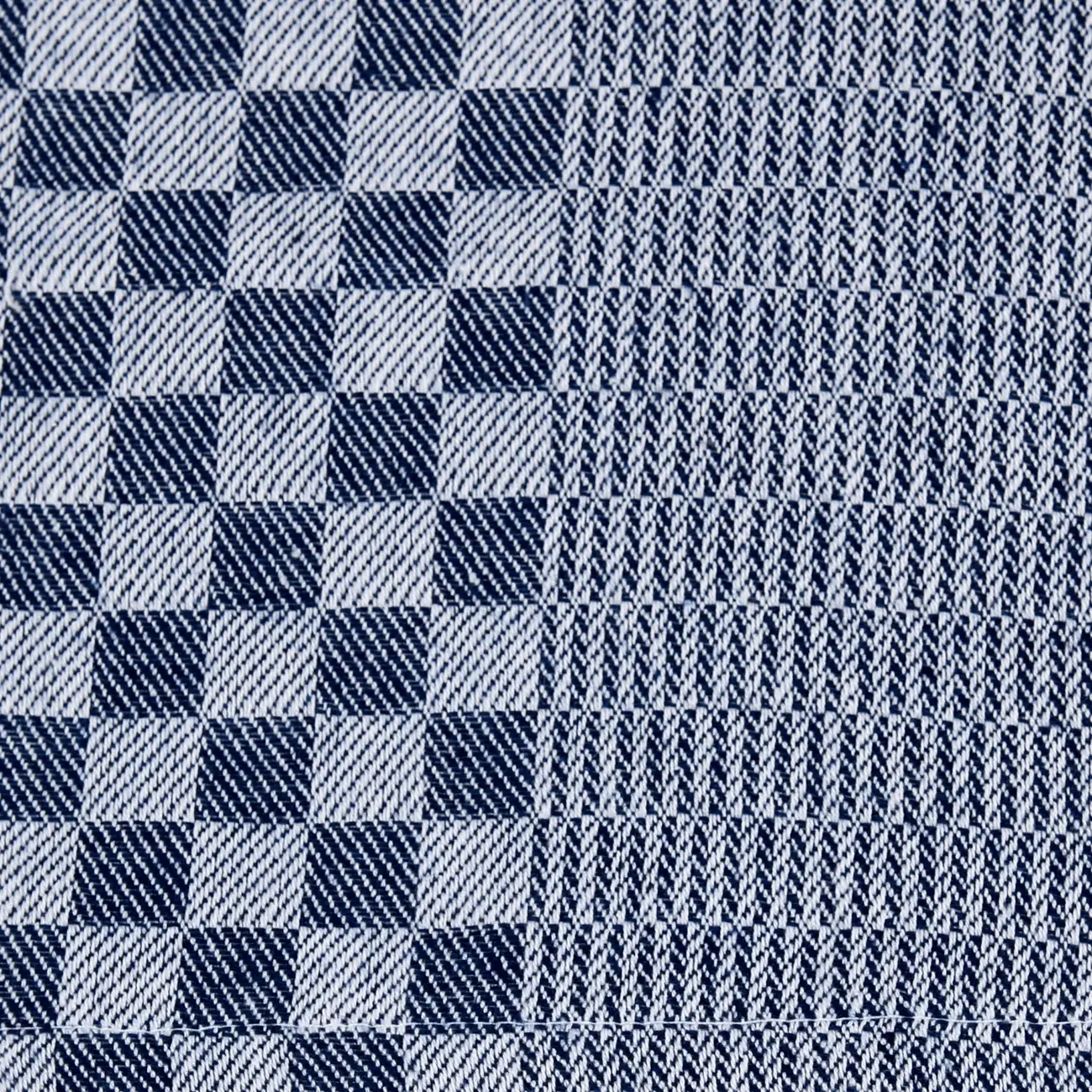 PANO DE PRATO COM 3 STAMP - BRANCO/AZUL - Foto 7