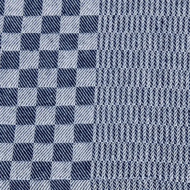 PANO DE PRATO COM 3 STAMP - BRANCO/AZUL - Foto 7
