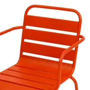 CADEIRA PARA ÁREA EXTERNA COM BRAÇOS ALMARÉ - LARANJA LED - Foto 7